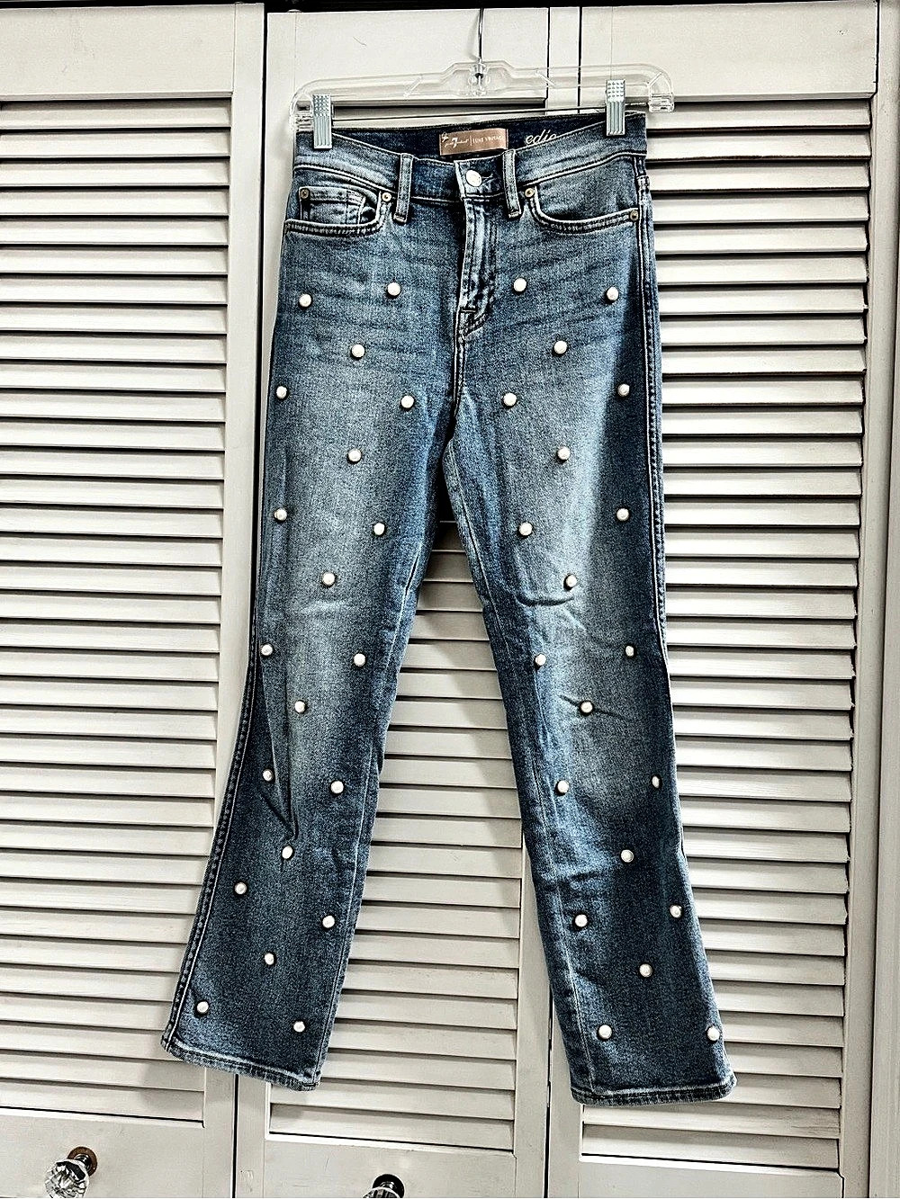 7 For All Mankind embellished flare jeans Blue Waist 25